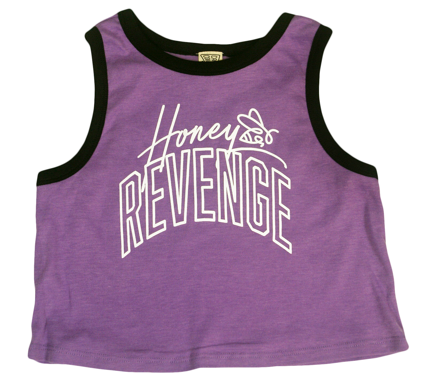 honey revenge Logo Purple/Black Cropped Ringer Tank Topp